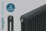 CT2-400-A-TH - Classic Anthracite 2 Column Radiator H400 X W1180 CT2-400-A-TH - Classic Anthracite 2 Column Radiator H400 X W1180